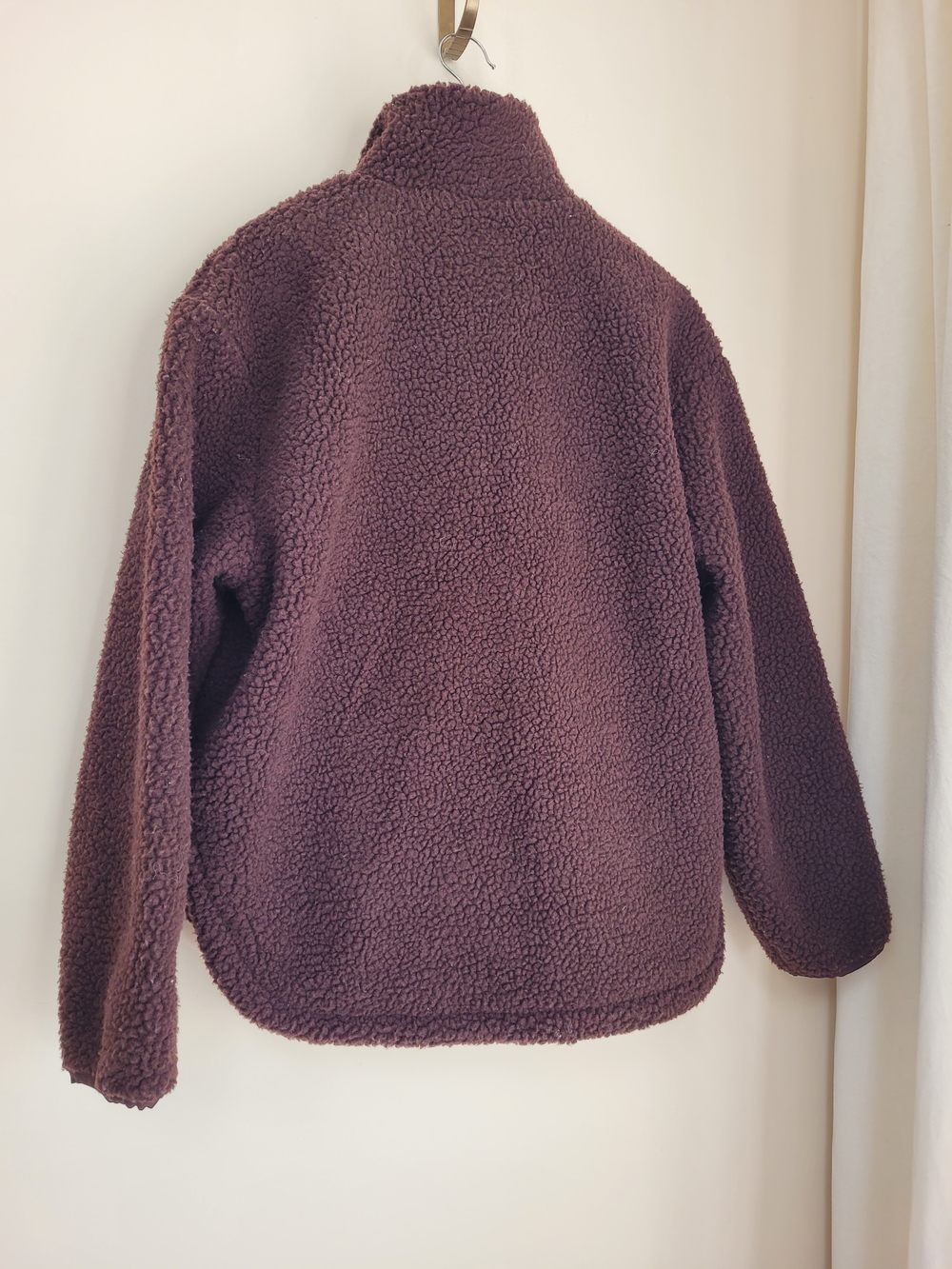 NWT Calvin Klein Dark Chocolate Brown Teddy Zip-Up Jacket With Pockets Sz M - Picture 7 of 10